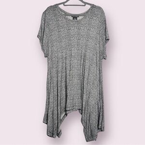 Chelsea & Theodore Grey Flowy Asymmetrical Tunic XXL